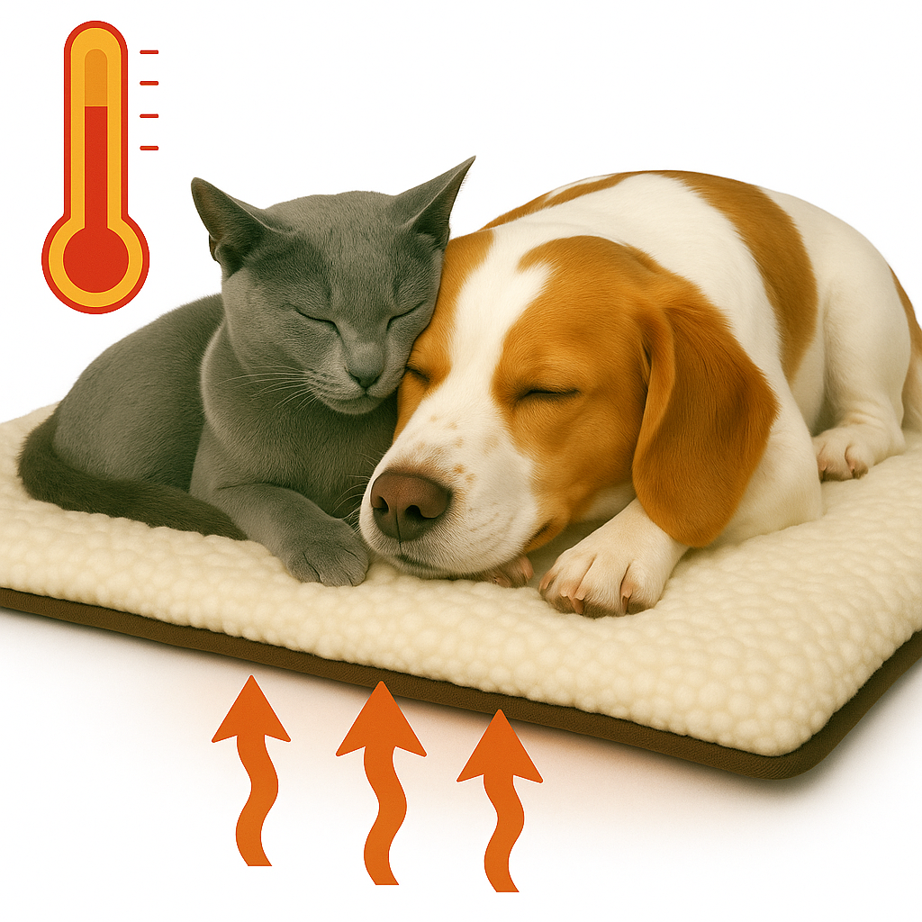 Winter Warm Pet Bed with Self-Heating Fleece (Dog/Cat)