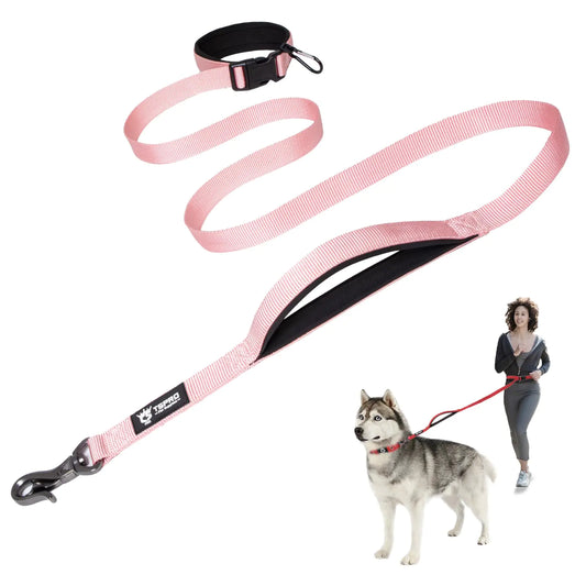 TSPRO Free-Handle Dog Leash Adjustable Free-Handle Leashes for Dogs with Soft Padded Grip and Metal Buckle Dog Leash for Medium to Large Dogs