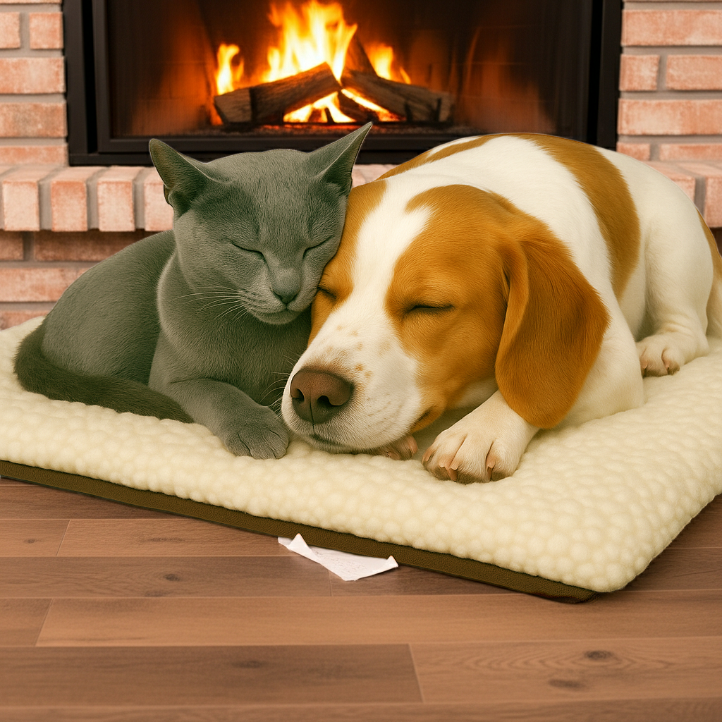 Winter Warm Pet Bed with Self-Heating Fleece (Dog/Cat)