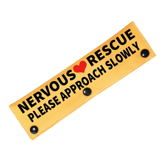 PWHAOO Anxious Dog/Nervous Rescue Dog Leash Wrap Rescue Dogs Anxious Dogs Leash Sleeve Nervous Dog Leash Sleeve (Approach Slowly Sleeve)